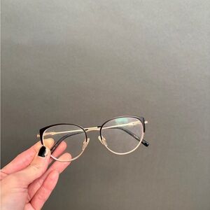 Stylish Black and Gold Glasses without lenses ( no prescription)